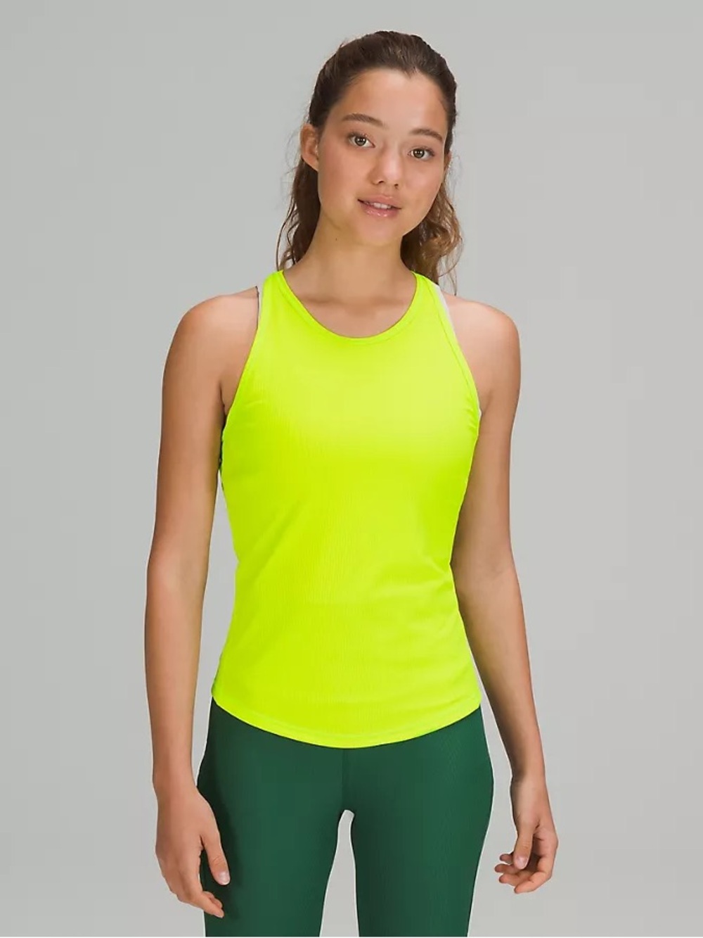 lululemon athletica Base Pace Ribbed Tank Top - Highlight Yellow Racerback Tank